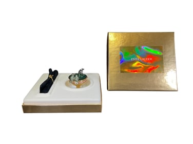 Estee Lauder "Bird Bath" Solid "Pleasures" Perfume Compact