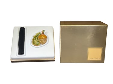 Estee Lauder "Glistening Acorn" Solid "Pleasures" Perfume Compact