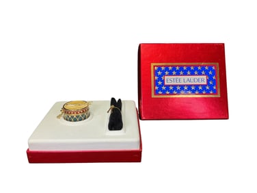 Estee Lauder "Star Spangled Drum" Solid Beautiful" Perfume Compact