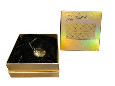Estee Lauder "Golden Millennium" Solid "Beautiful" Perfume Compact