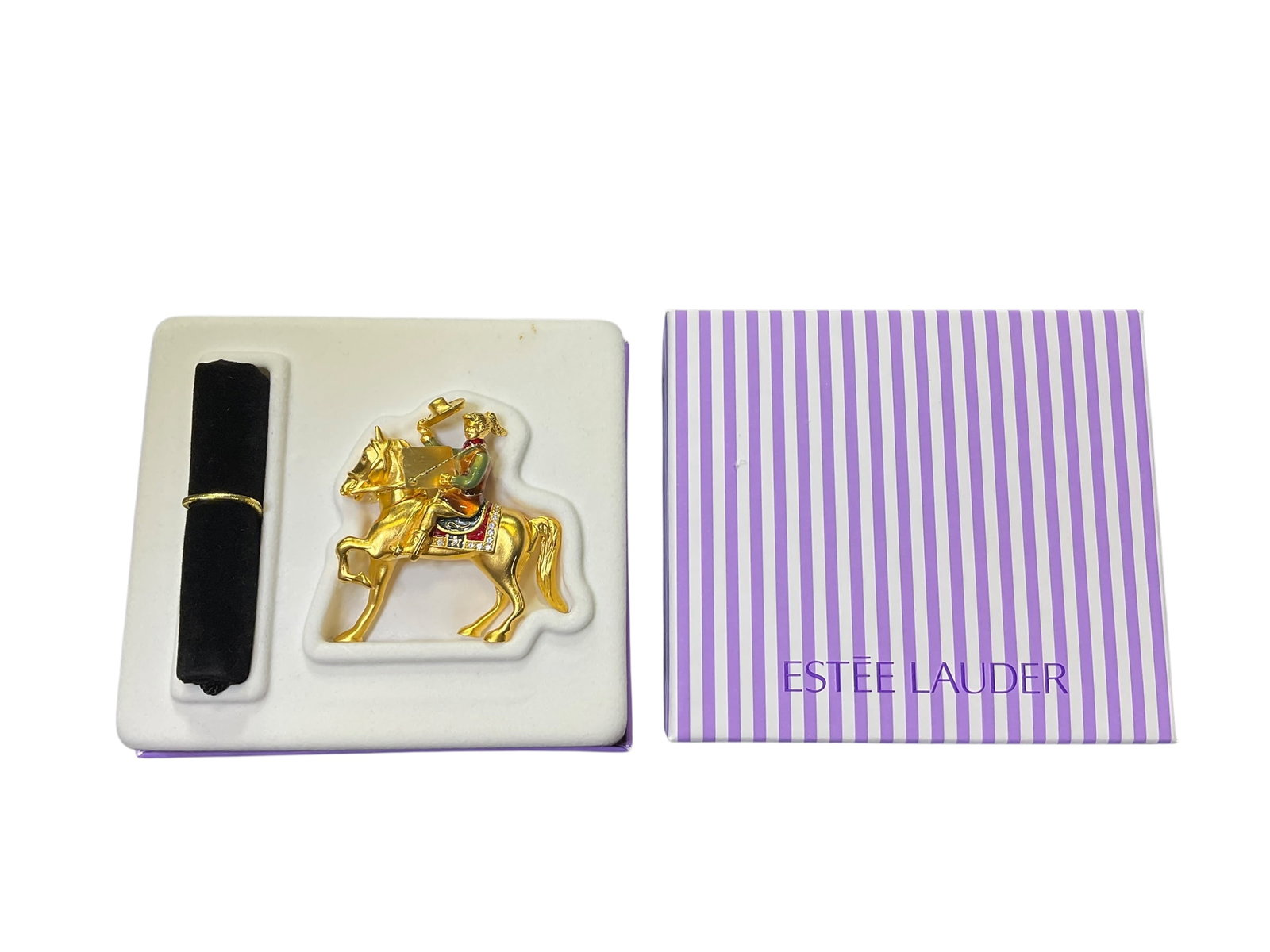 Estee Lauder "Rodeo Cowgirl" Solid "Pleasures" Perfume Compact (1 of 5)