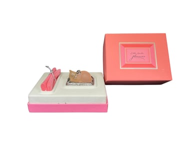 Estee Lauder "Cats Meow" Solid "Pleasures" Perfume Compact