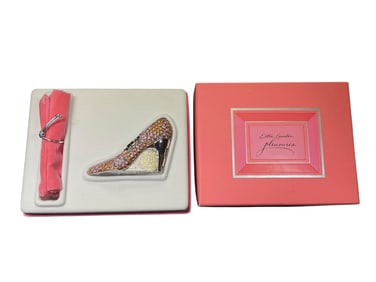 Estee Lauder "Glass Slipper" Solid "Pleasures" Perfume Compact