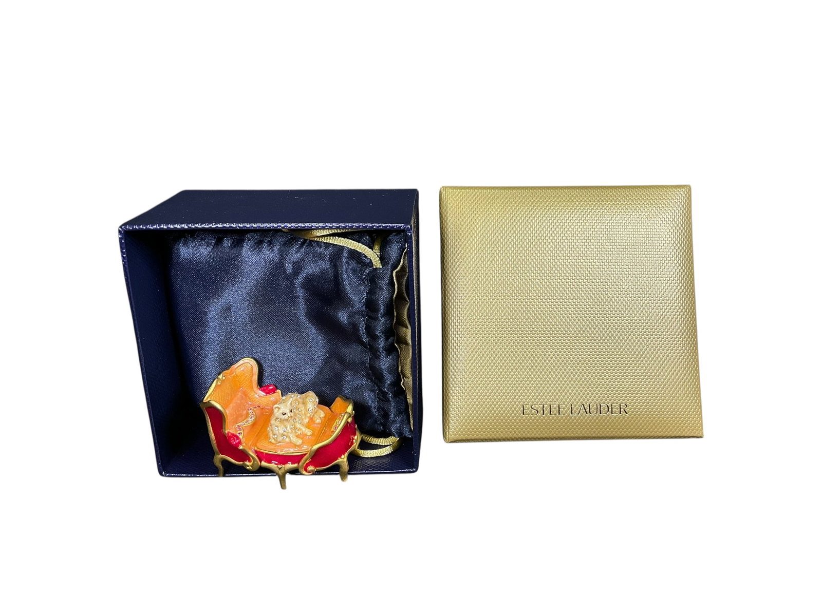 Estee Lauder "Regal Kitty" Solid "Beyond Paradise" Perfume Compact (1 of 6)