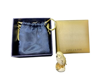 Estee Lauder "Glistening Owl" Solid "Beautiful" Perfume Compact