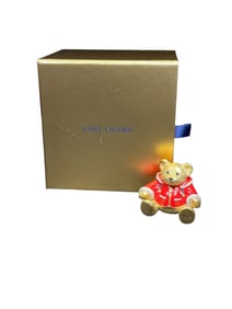 Estee Lauder "Harrods Christmas Bear" Solid "Beautiful" Perfume Compact
