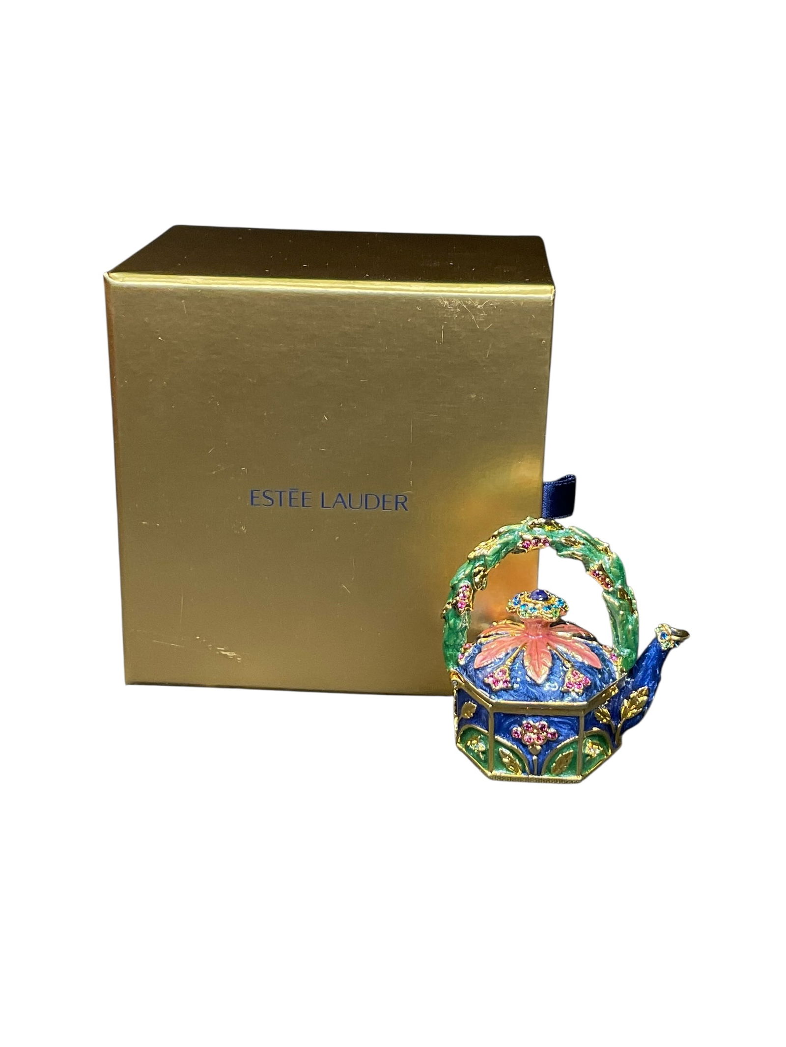 Estee Lauder "Garden Tea Pot" Solid "Beautiful" Perfume Compact (1 of 6)