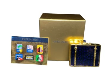 Estee Lauder "World Traveler" Solid "White Linen" Perfume Compact