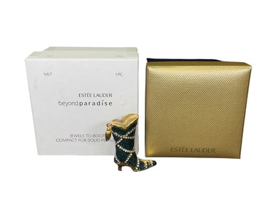 Estee Lauder "Jewels to Boot" Solid "Beyond Paradise" Perfume Compact