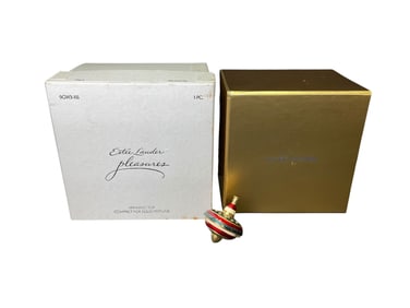 Estee Lauder "Spinning Top" Solid "Pleasures" Perfume Compact