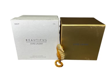 Estee Lauder "Radiant Seahorse" Solid "Beautiful" Perfume Compact