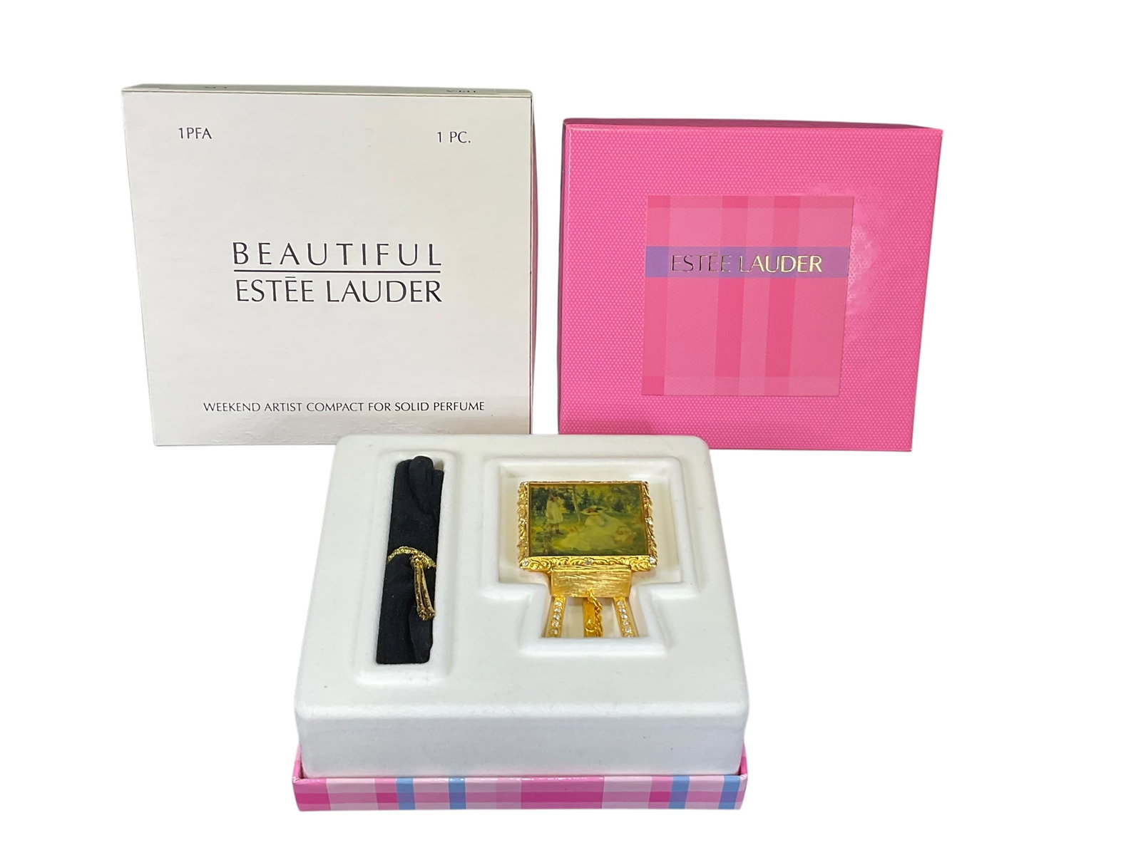 Estee Lauder "Weekend Artist" Solid "Beautiful" Perfume Compact (1 of 8)
