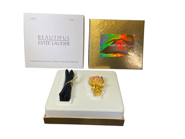 Estee Lauder "Flowering Bouquet" Solid "Beautiful" Perfume Compact