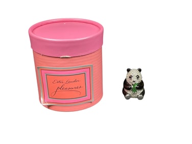 Estee Lauder "Panda" Solid "Pleasures" Perfume Compact