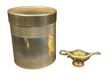 Estee Lauder "Magic Lantern" Solid "White Linen"  Perfume Compact