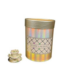 Estee Lauder "Party Cake" Solid "Beautiful" Perfume Compact