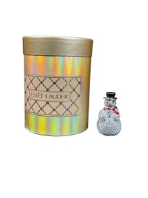 Estee Lauder "Sparkly Snowmen" Solid "Beautiful" Perfume Compact