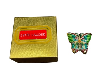 Estee Lauder "Butterfly" Solid "Beautiful" Perfume Compact
