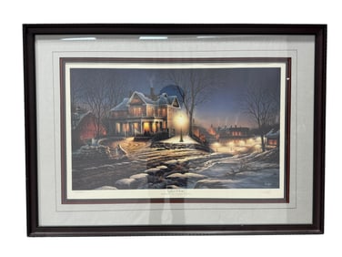 Signed Terry Redlin "Lights of Home" Ltd. Ed. Print