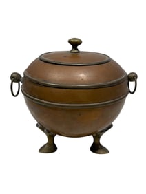 Early 20th C. Arts & Crafts Copper Tobacco Humidor