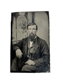 19th C. Tintype Photo of Gentleman