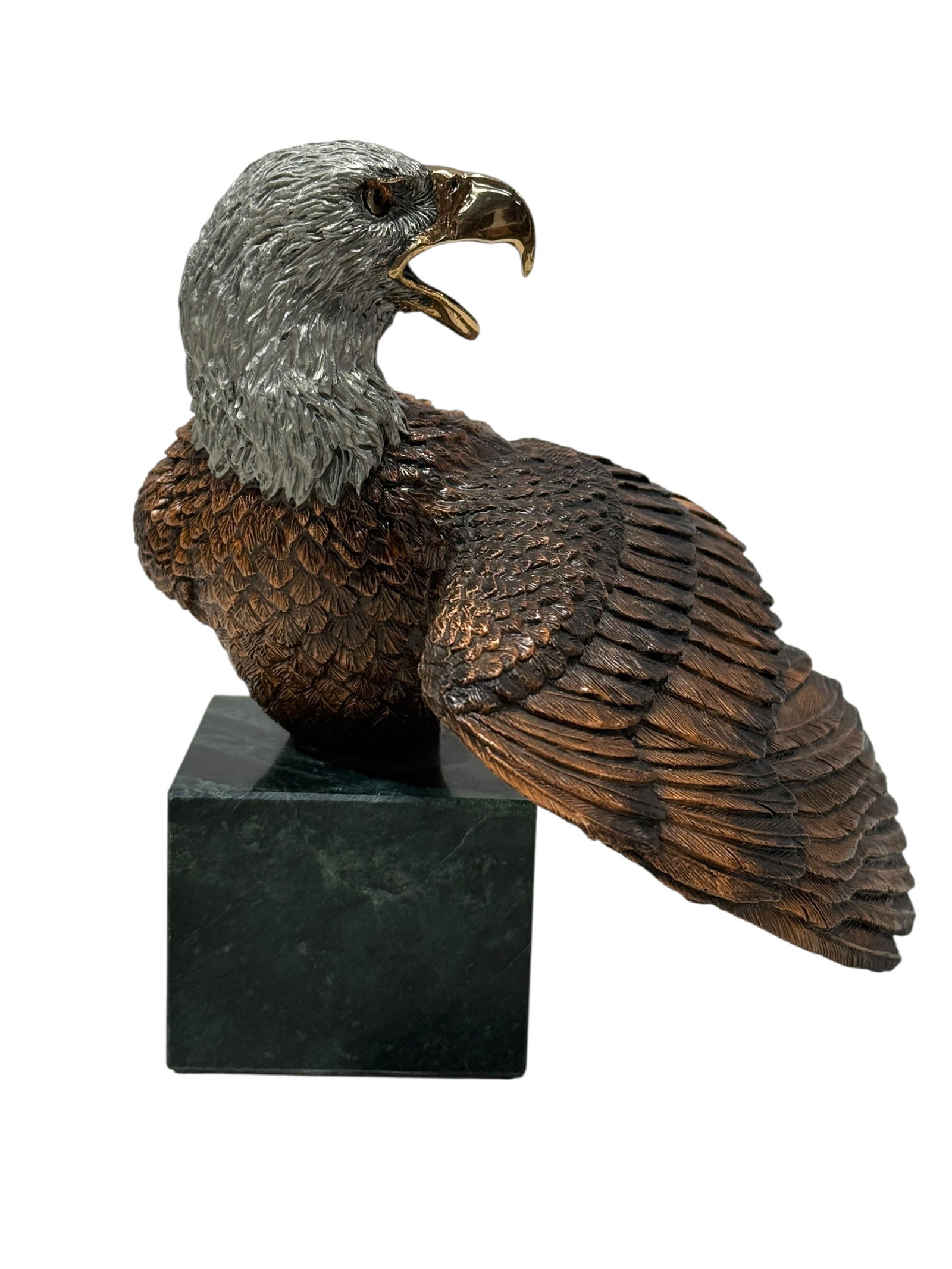 Signed Legends Mixed Media Bronze "Defiance" Eagle Sculpture (1 of 9)
