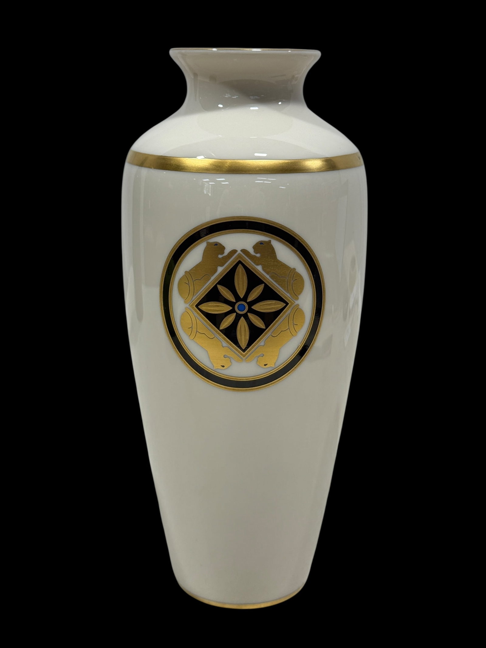 Cartier La Maison de L'Art Deco Panther Porcelain Vase (1 of 6)