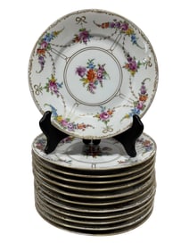 Set of 12 "Saxony" Dresden Plates