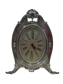 Reed and Barton Sterling Waltham Dresser Clock