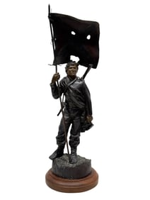 Signed James Nathan Muir Bronze "Civil War Soldier" Sculpture