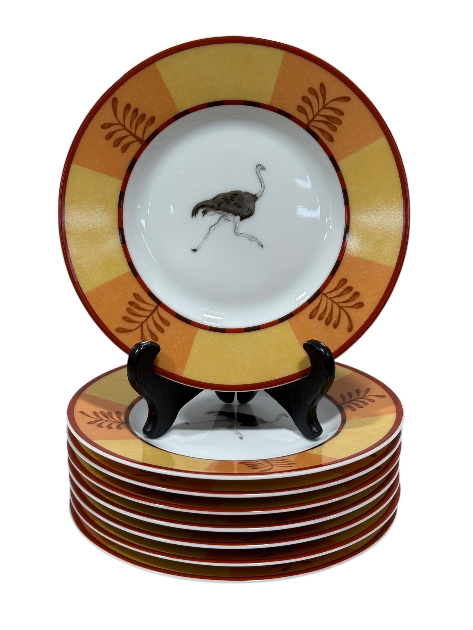 Set of 8 Hermes Africa Bread & Butter Plates w/ Original Boxes (1 of 5)