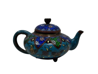 Mini 19th C. Japanese Meiji Cloisonne Teapot