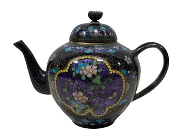 19th C. Japanese Meiji Ginbari Cloisonne Teapot