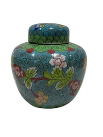 Early 20th C. Chinese Cloisonne Tea Caddy