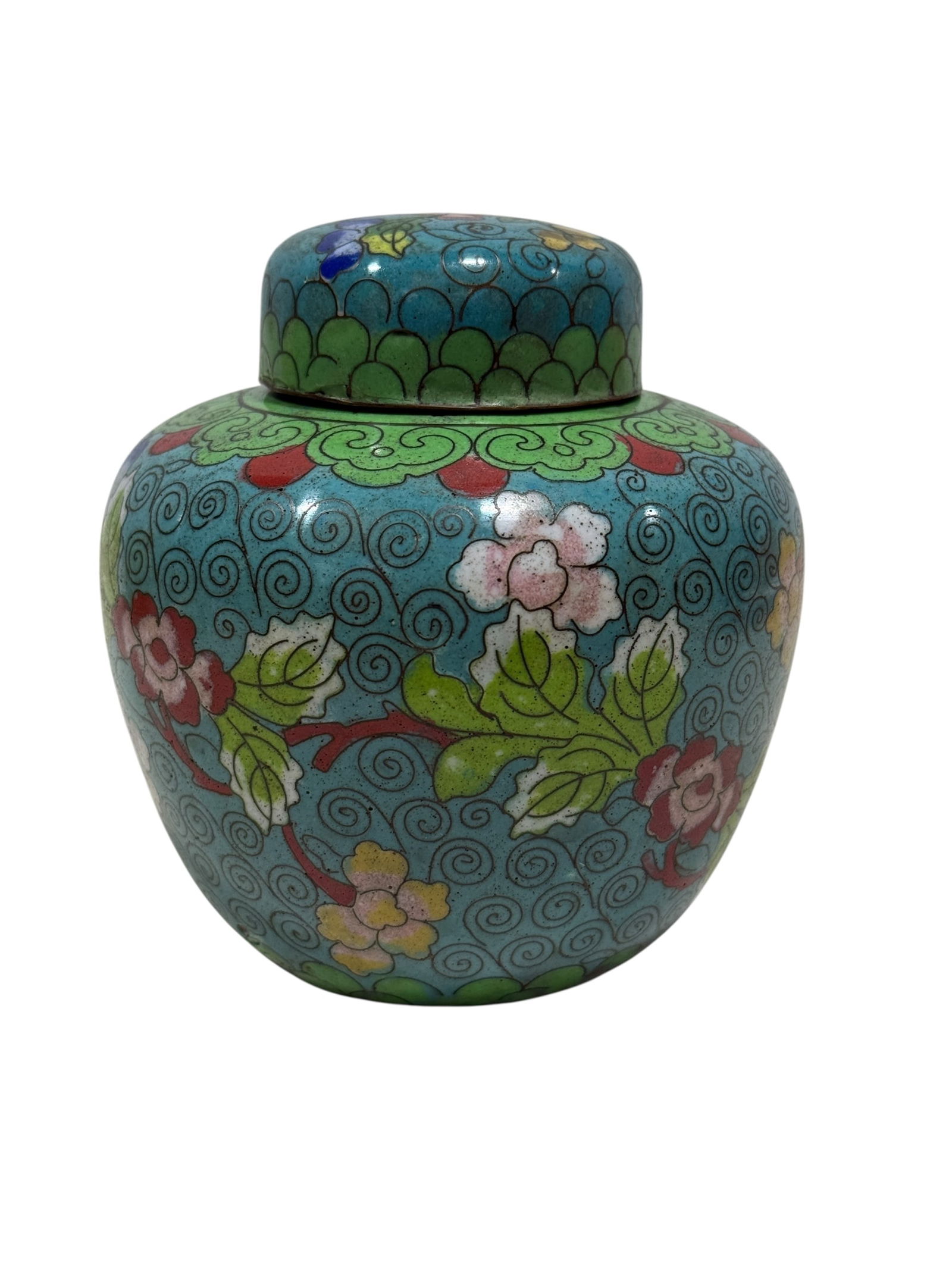 Early 20th C. Chinese Cloisonne Tea Caddy (1 of 6)