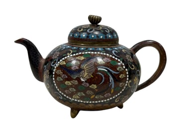 19th C. Japanese Meiji Cloisonne Teapot
