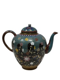 Late 19th C. Japanese Cloisonne Meiji Teapot