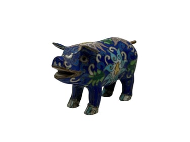 Vintage Chinese Cloisonne Pig