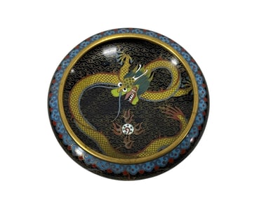 Early 20th C. Chinese Cloisonne Dragon Bowl