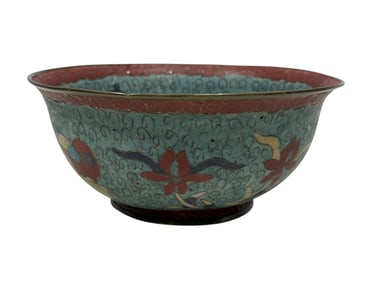 Late 19th C. Chinese Cloisonne Enamel Bowl