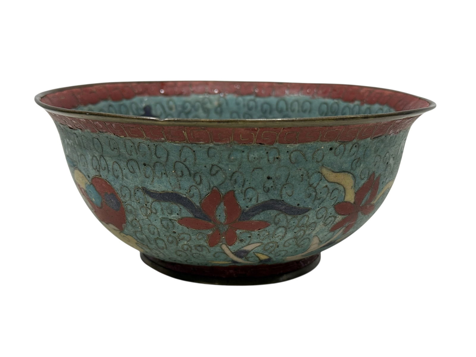 Late 19th C. Chinese Cloisonne Enamel Bowl (1 of 7)