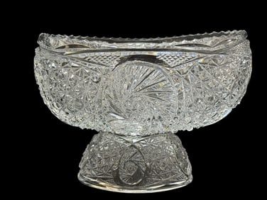 American Brilliant Pressed Glass Crystal Bowl