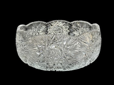 Late 19th C. American Brilliant Cut Glass Bowl