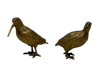 Pair of Austrian Gilt Bronze Birds