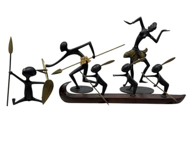 Group of 4 Bronze Sculptures