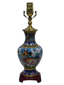 Vintage Chinese Cloisonne Table Lamp