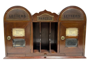 Early 20th C. Mahogany "Letters & Parcel" Box