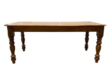 Late 19th C. Rustic Walnut Country Dining Table