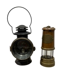 Dietz Union Driving Lamp & Colliery Miner Safety Lamp