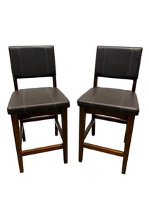 Pair of Leather High Chairs